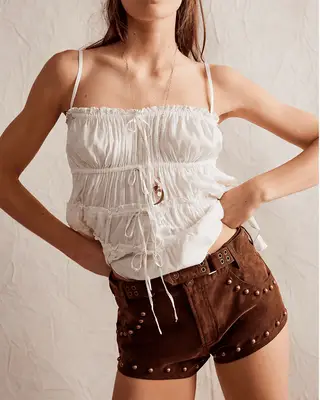 free people suede shorts