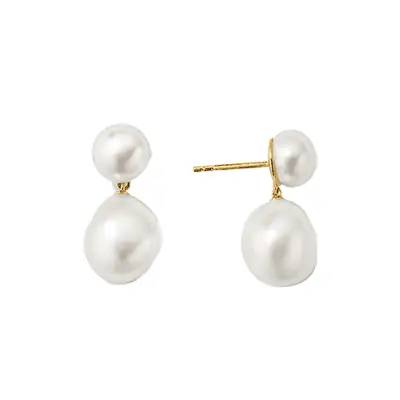 Mejuri Bold Pearl Drop Earrings
