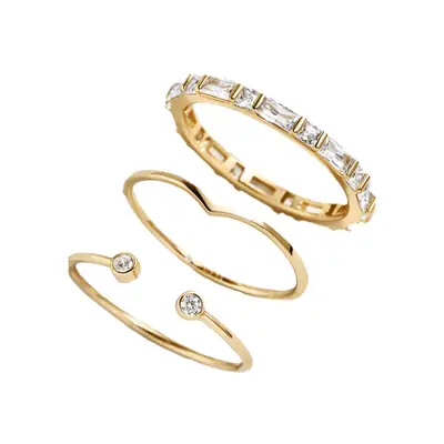 Baublebar Mariah 18k Gold Ring Set