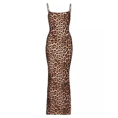 Good American Leopard-Print Maxi Dress in Good Leopard