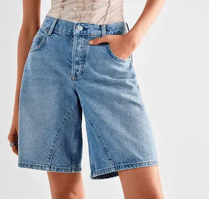 CRVY Bermuda Denim Shorts 