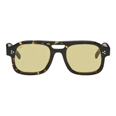 Akila Tortoiseshell Dillinger Sunglasses with green lenses