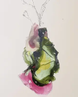 Caroline Zimbalist Rose Lilypad Bioplastic Pendant