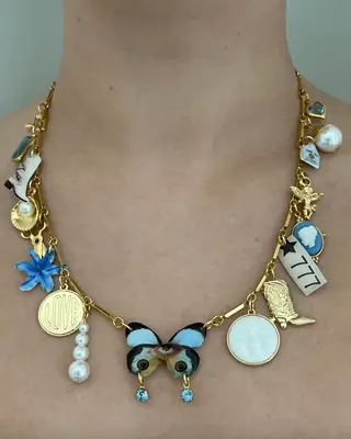 The Sage Vintage x Haricot Vert Spur Sweetheart Charm Necklace