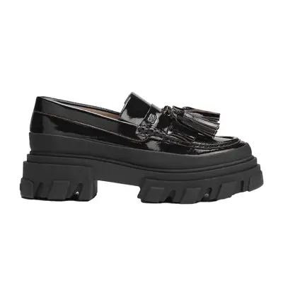 Ganni Black Cleated Naplack Loafers