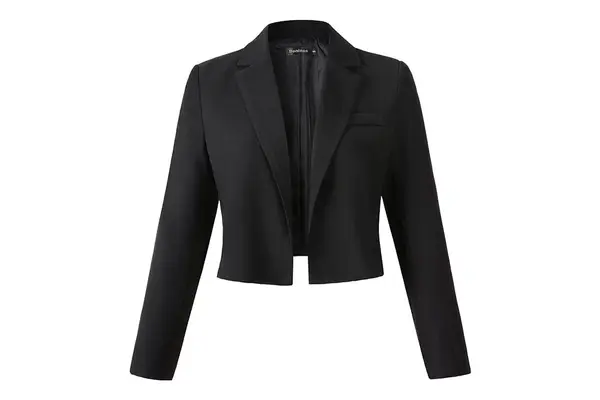 Amazon Beninos Womens Casual Blazers Open Front Crop Blazer Jacket