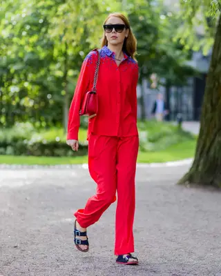 Amina Muaddi Dalida PVC Platform Heels in hot pink