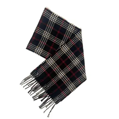 Chambers Vintage Black Plaid Scarf