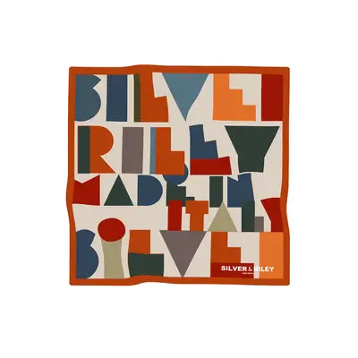 Silver & Riley Champagne in the Riviera Scarf in earth toned multi