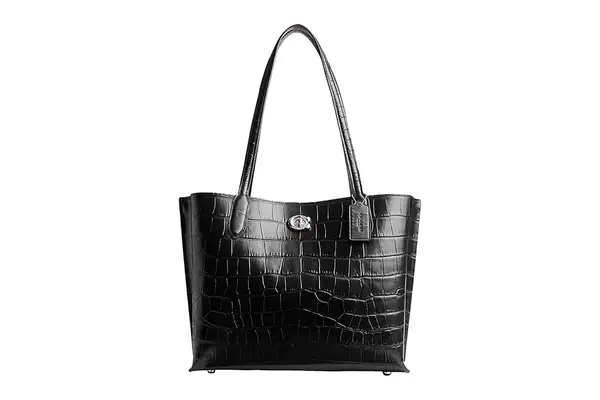 Coach womens embossed croc willow tote