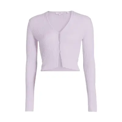 Bone-colored denim maxi skirt 