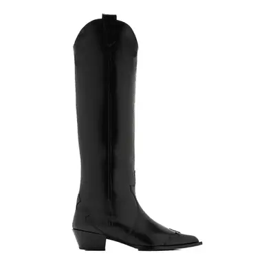Aeyde Aruna Leather Knee Western Boots in black