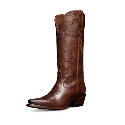 Tecovas The Annie western boots in sequoia brown calfskin