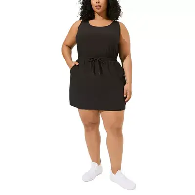 Torrid Stretch Woven Mini 2fer Active Dress With Bike Short