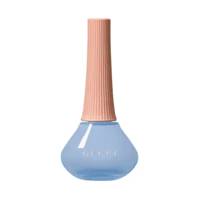 light blue Gucci nail polish