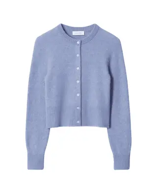 light blue cardigan