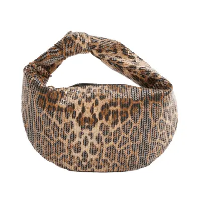 Boohoo Sequin Leopard Knot Detail Grab Bag