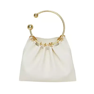 Verafied Ring Handle Bag in cream