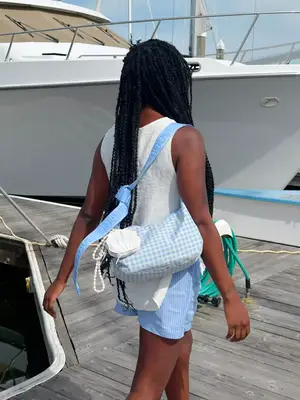 Zara Elongated City Bag with Buckles in chocolate brown leather