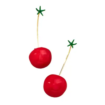Anthropologie Fruit & Icon Drop Earrings in tomato