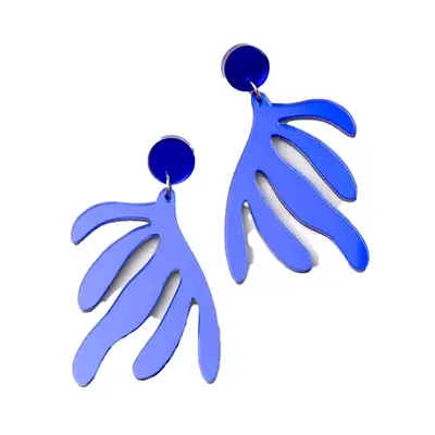 By Chavelli Matisse Earrings in blue mirror