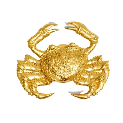 Schiaparelli Cancer Brooch in gold crab design