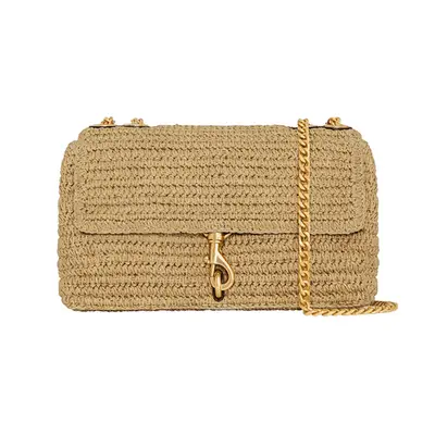 Rebecca Minkoff Edie Medium Crossbody in natural raffia