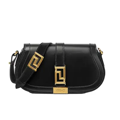 Versace Greca Goddess Mini Shoulder Bag in black and gold