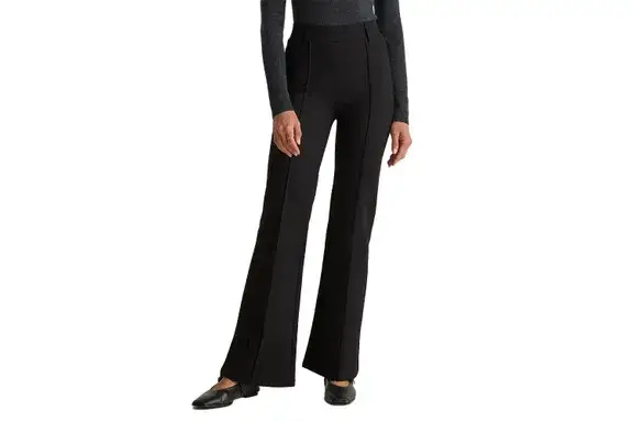Quince Ultra-Stretch Ponte Flare Leg Pants