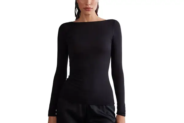 Intimissimi Boat Neck Modal Cashmere Ultralight Top