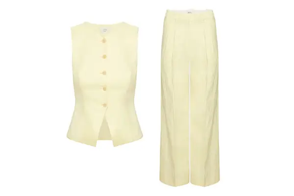Aritzia CruiseLinen Regal Vest and Effortless Pant