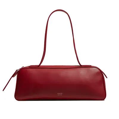 Khaite Simona Shoulder Bag in oxblood cherry red