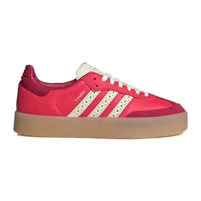 Adidas Sambae Shoes in red and white with gum soles