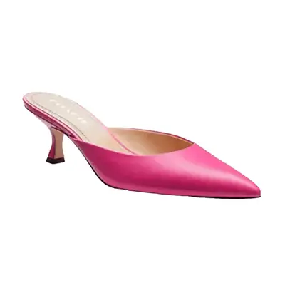 Coach Renn Mule in bright fuchsia with low kitten heel