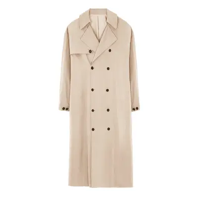 The Frankie Shop Mavis Oversized Trench in light beige