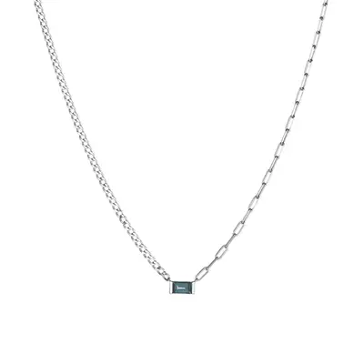 Aurate x Michelle Tranquility Blue Topaz Chain Necklace