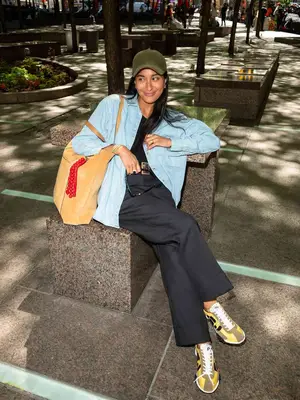 Prada Satin Ballerinas in fiery red