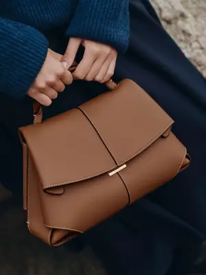 Quince Hand Crochet Hobo Shoulder Bag in black