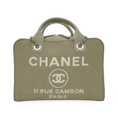 army green chanel bowling handbag