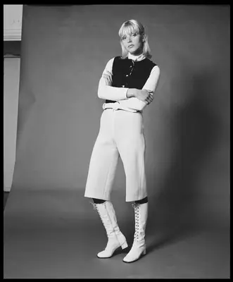 Woman wearing longline shorts