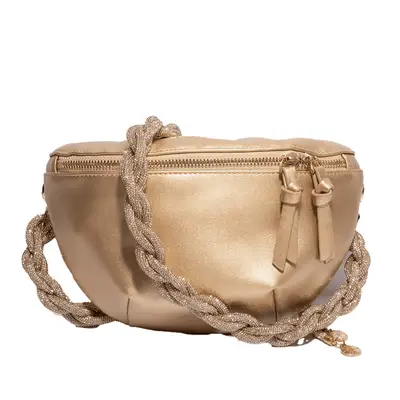 Rocknot Infinity Belt Bag in metallic gold