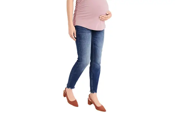 Maurices Edgely Super Skinny Over The Bump Maternity Ripped Jean
