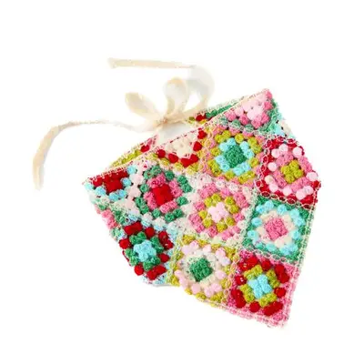 colorful crochet bandana