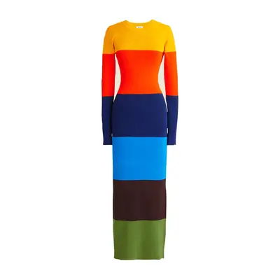 Christopher John Rogers x J.Crew Colorblock Dress in rainbow