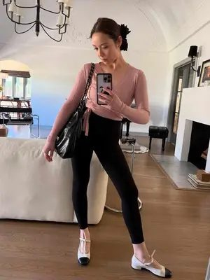 Montce Black Crochet Petal Short Slip Dress