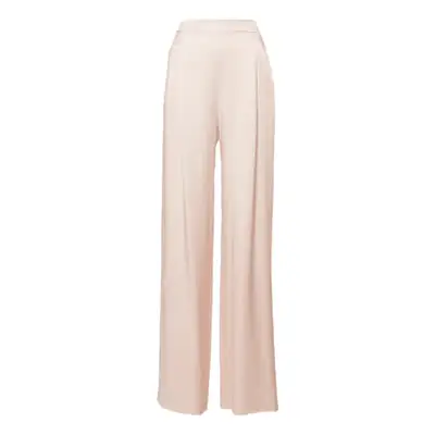 Max Mara Ieti Satin Wide-Leg Pants in nude powder pink