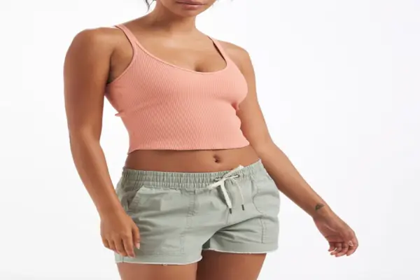 Geripptes Crop-Tanktop
