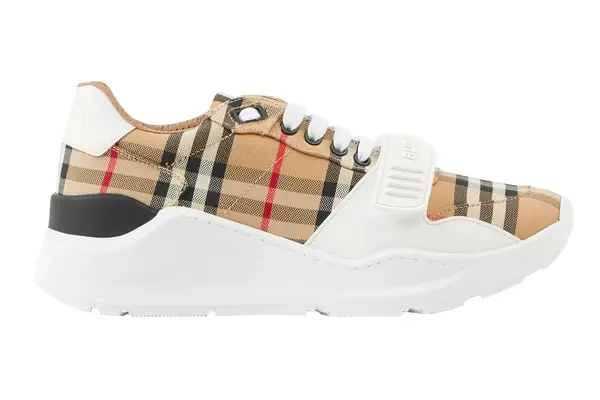 Burberry Check and Leather Sneakers