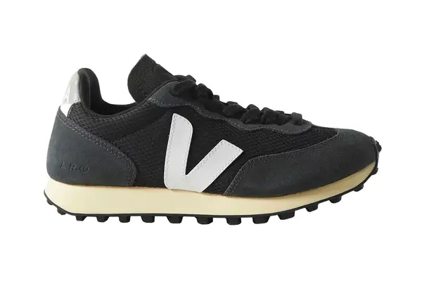 Veja Rio Branco leather-trimmed suede and mesh sneakers