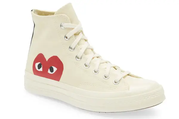 Comme des GarÃ§ons PLAY x Converse Chuck TaylorÂ® Hidden Heart High Top Sneaker